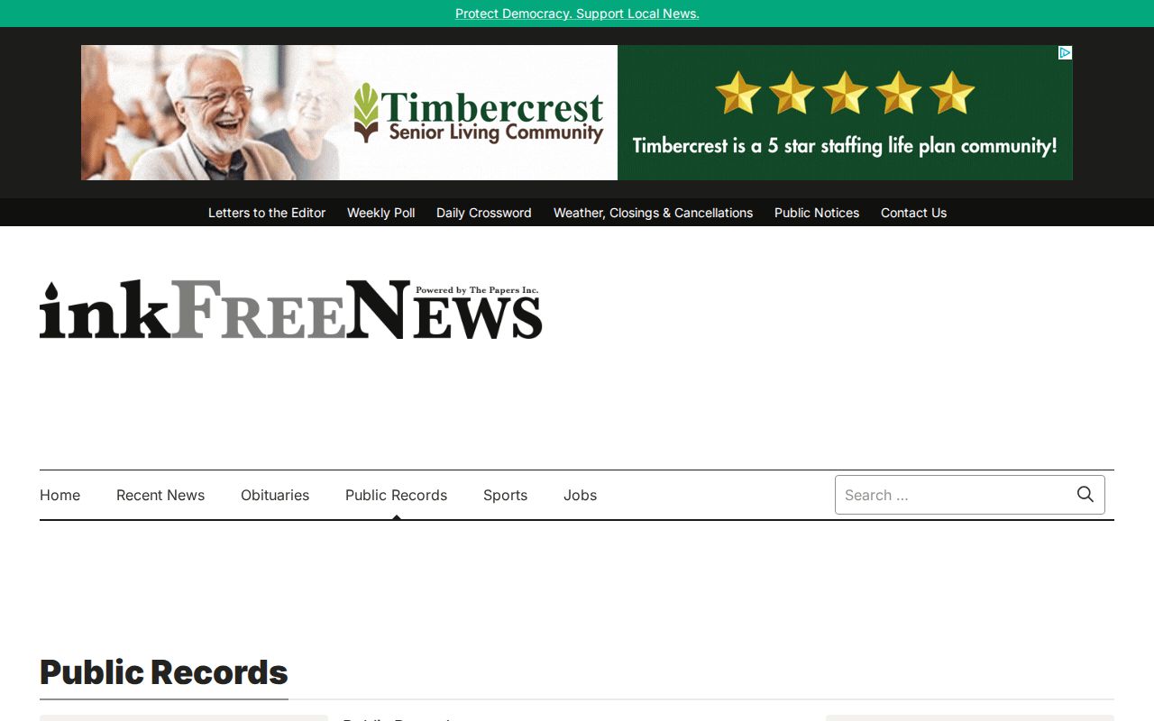 Elkhart County arrest news in the InkFreeNews public records section