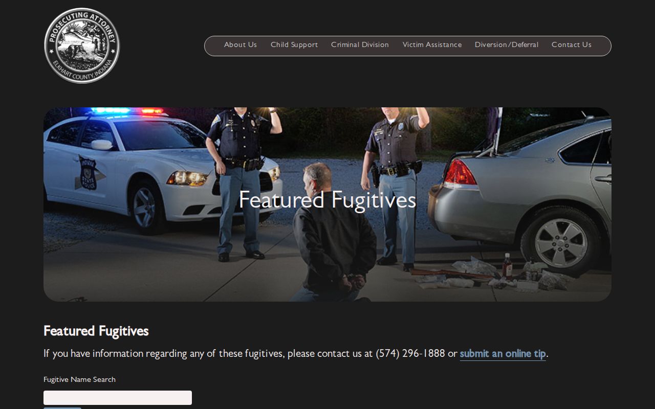 Elkhart County Prosecutor wanted fugitives list and warrant records